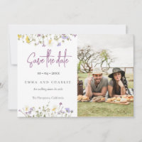Boho Wildflowers Código QR Boda de fotografía eleg