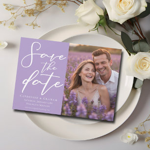 Reserva La Fecha Bonita Primavera de la Pareja Púrpura Lilac