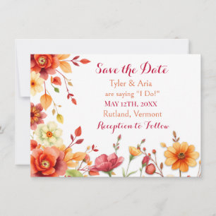 Reserva La Fecha Bonito Boda elegante de otoño