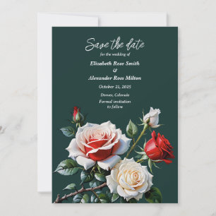 Reserva La Fecha Bonito oscuro rosa rosa rojo rosa rosas rojas boda