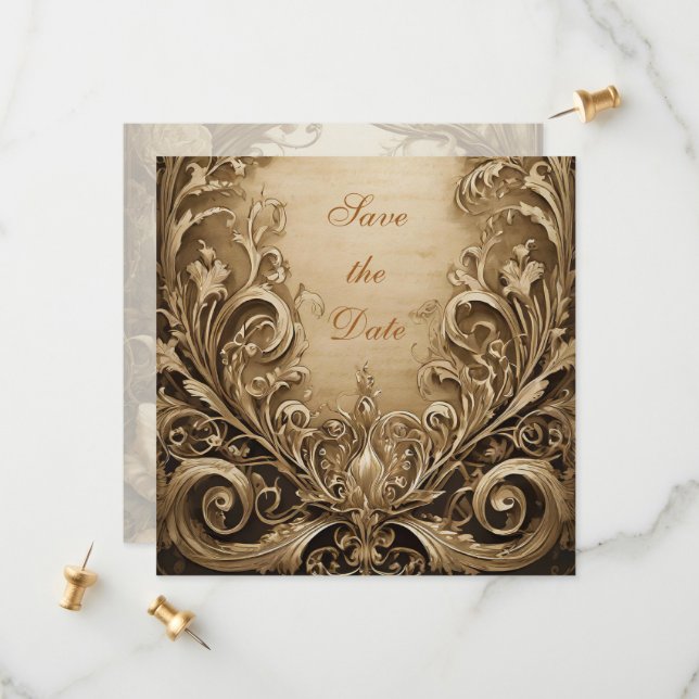 Reserva La Fecha Bonito Rosa Boda Salva La Fecha (Anverso/Reverso In Situ)