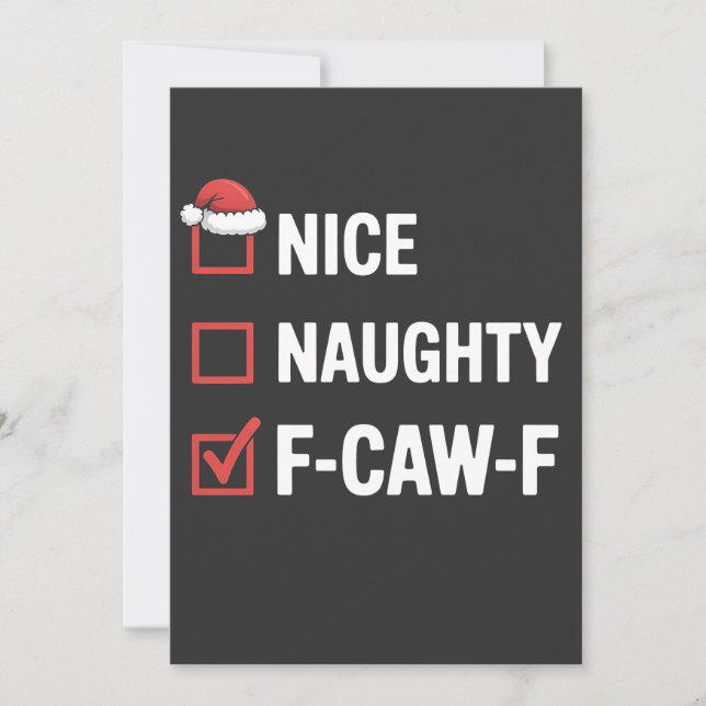 Reserva La Fecha Bonito Travieso F-Caw-F Divertido Santa Travieso (Anverso)