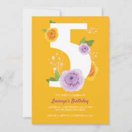 Reserva La Fecha Bonito Watercolor Florals Niños Fiesta de cumpleañ