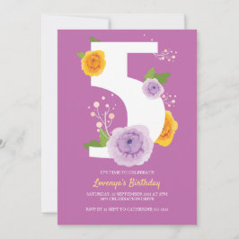 Reserva La Fecha Bonito Watercolor Florals Niños Fiesta de cumpleañ