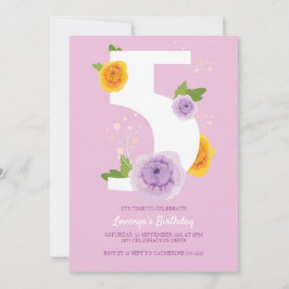 Reserva La Fecha Bonito Watercolor Florals Niños Fiesta de cumpleañ
