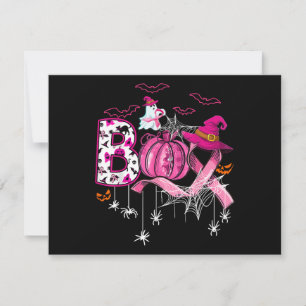 Reserva La Fecha Boo Halloween Calabaza Cinta rosa Leche de Bruja p