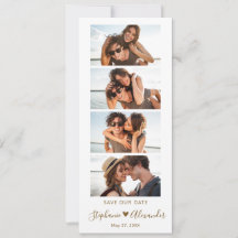 Booth Bookmark Script Wedding Save the Date