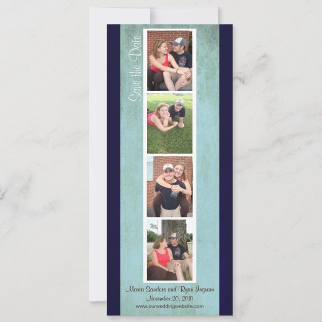 Reserva La Fecha Booth de Creative Photo Save the Date (Sky Blue) (Anverso)