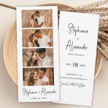 Booth Script Bookmark Wedding Save the Date