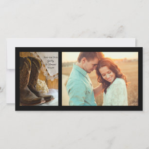 Reserva La Fecha Boots de vaqueros encauzan la boda occidental salv