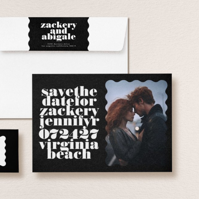 Reserva La Fecha Borde negro negrita Color negro Código QR Foto (Subido por el creador)