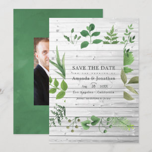 Reserva La Fecha Bosque de madera vegetación rústica boda foto