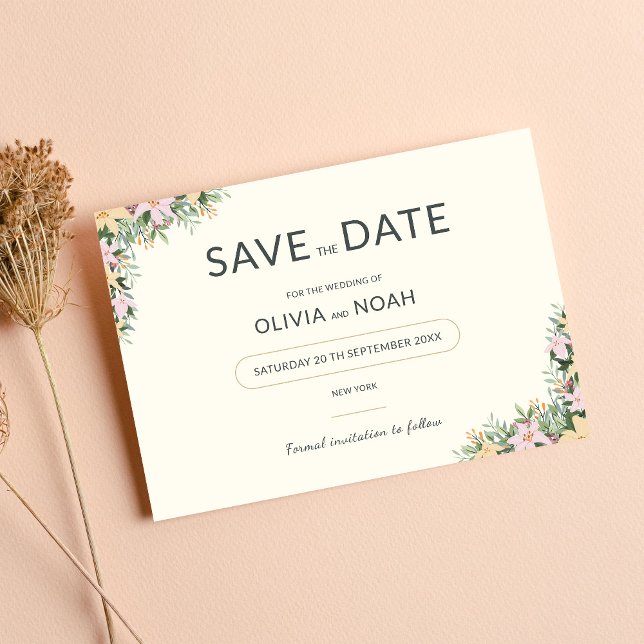 Reserva La Fecha Botanical boho wedding save the date (Subido por el creador)