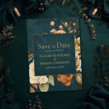 Bruja del Bosque de Verano Teal Save the Date