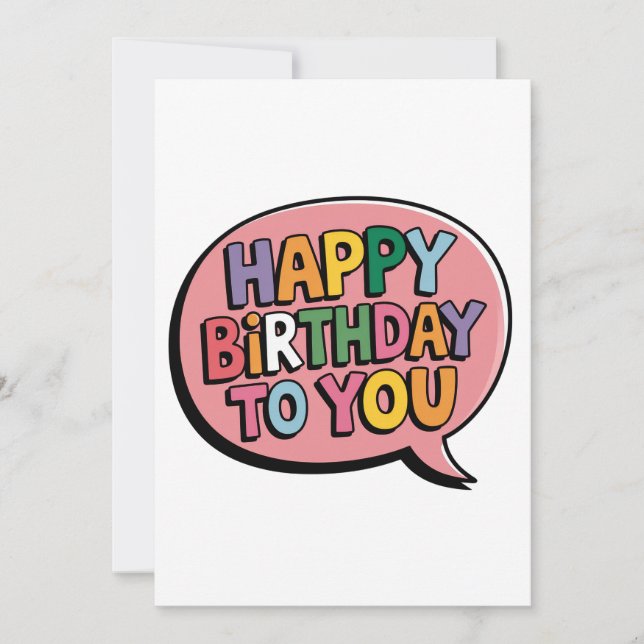 Reserva La Fecha Burbuja de Feliz Cumpleaños (Anverso)