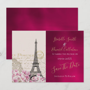 Reserva La Fecha Burdeos Romántico París en Primavera
