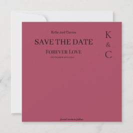 Reserva La Fecha Burgundy Amor Eterno Save The Date Boda
