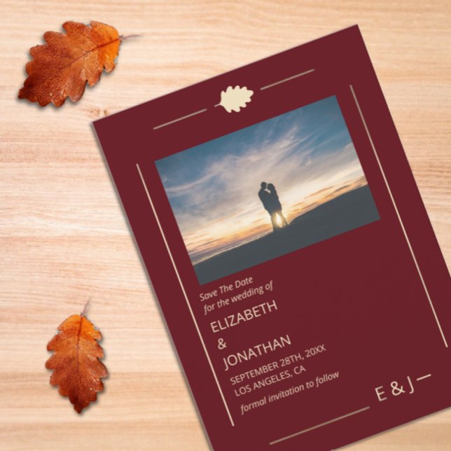 Reserva La Fecha Burgundy Autumn Wedding (Subido por el creador)