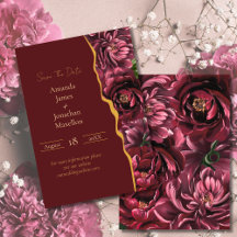 Burgundy Flower Elegance con el Boda de los acento
