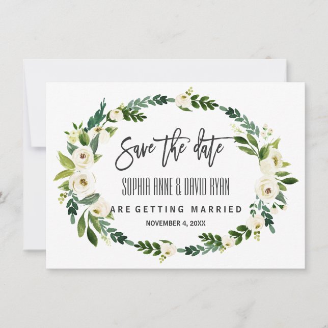 Reserva La Fecha Burgundy Marsala Floral Caligrafía Save The Date (Anverso)