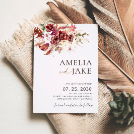 Reserva La Fecha Burgundy We’re Getting Married Save the Date