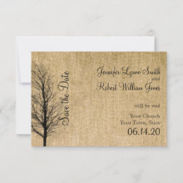 Reserva La Fecha Burlap y Birch Posh Wedding Salven la fecha