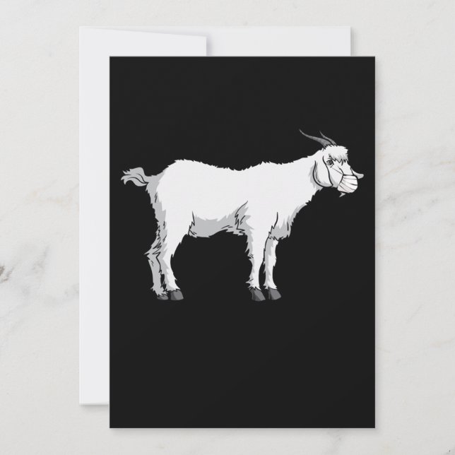 Reserva La Fecha Cabra con máscara de cara médica (Anverso)