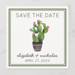 Reserva La Fecha Cactus floral rosa