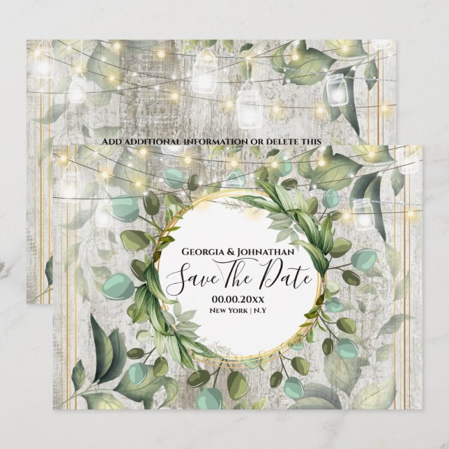 Reserva La Fecha Cadena de vegetación Eucalyptus luces de madera de (Anverso / Reverso)