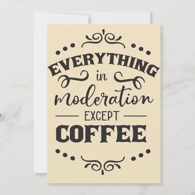 Reserva La Fecha Café Todo En Moderación Excepto Café (Anverso)