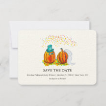 Calabazas de la boda de otoño