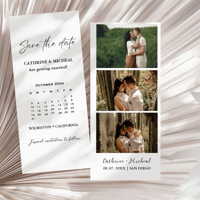 Reserva La Fecha Calendario Boda Foto tira de marco  Guardar T (Subido por el creador)