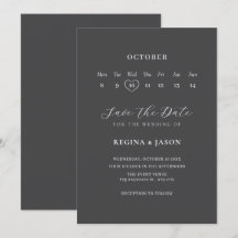 Calendario de aviso de fecha minimalista gris