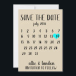 Reserva La Fecha Calendario Guardar la fecha<br><div class="desc">Esta sencilla y sencilla plantilla de fecha para guardar la boda presenta un diseño limpio y moderno. ¡personalizar con tu información y hazla única suya! Ofrezco este diseño como postal. Para mover el corazón,  haga clic en personalizar > desplazarse hacia abajo > haga clic en "personalizar más lejos".</div>