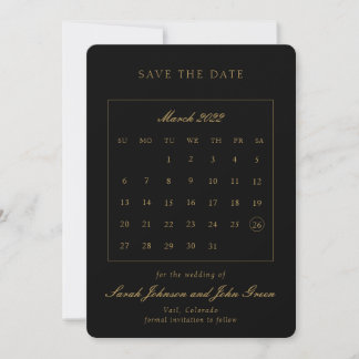 Reserva La Fecha Calendario minimalista para guardar la fecha
