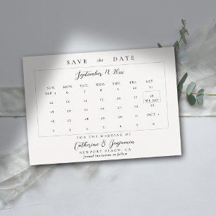 Reserva La Fecha Calendario Moderno de caligrafía simple matrimonio