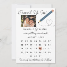 Calendario moderno "Lápiz hacia"