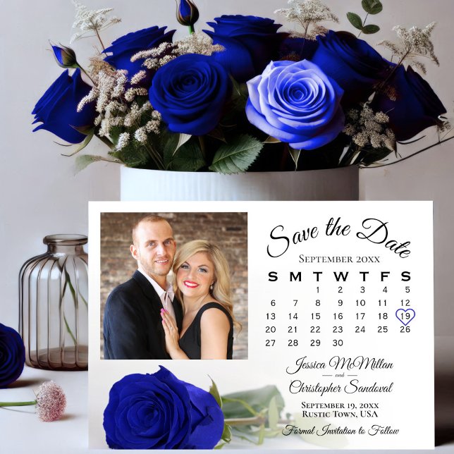 Reserva La Fecha Calendario y foto de un único Rosa azul real (Subido por el creador)