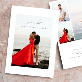 Reserva La Fecha caligrafía de marco de caligrafía gris claro