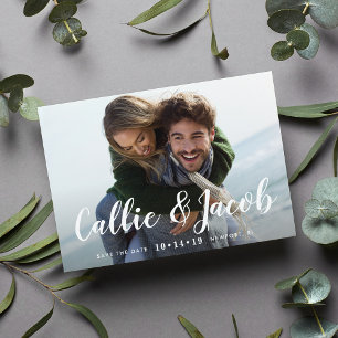 Reserva La Fecha Caligrafía de pincel Foto Guardar la fecha