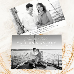 Reserva La Fecha Caligrafía elegante moderna 2 Foto Boda