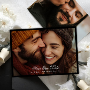 Reserva La Fecha Caligrafía formal dos fotos