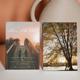 Reserva La Fecha Caligrafía formal Elegante multifoto