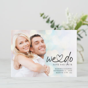 Reserva La Fecha Caligrafía hacemos código QR de foto con corazón c
