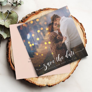 Reserva La Fecha Caligrafía Moderna Foto Boda