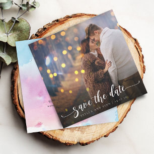 Reserva La Fecha Caligrafía moderna foto boda