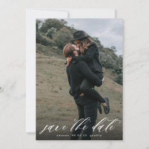 Reserva La Fecha Caligrafía moderna Tipografía Fotografía superpues