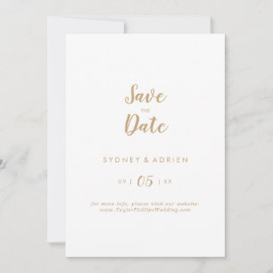 Reserva La Fecha Caligrafía Simple Boda De Oro Guardar La Fecha