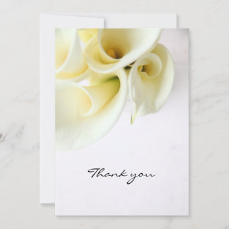 Reserva La Fecha Calla lilies with text space thank you card