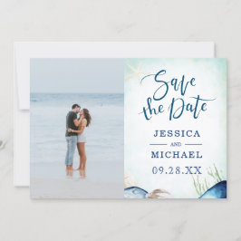 Reserva La Fecha Calligrafía de la playa de Watercolor Beach